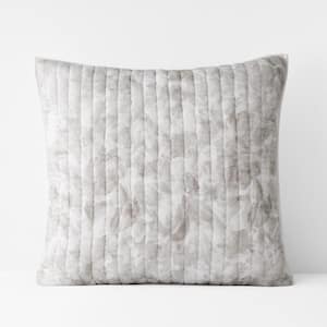 White fur hot sale euro sham