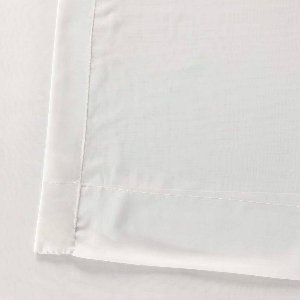 Off White Sheer Voile Rod Pocket Back Tab Curtains, 50 x 84 in