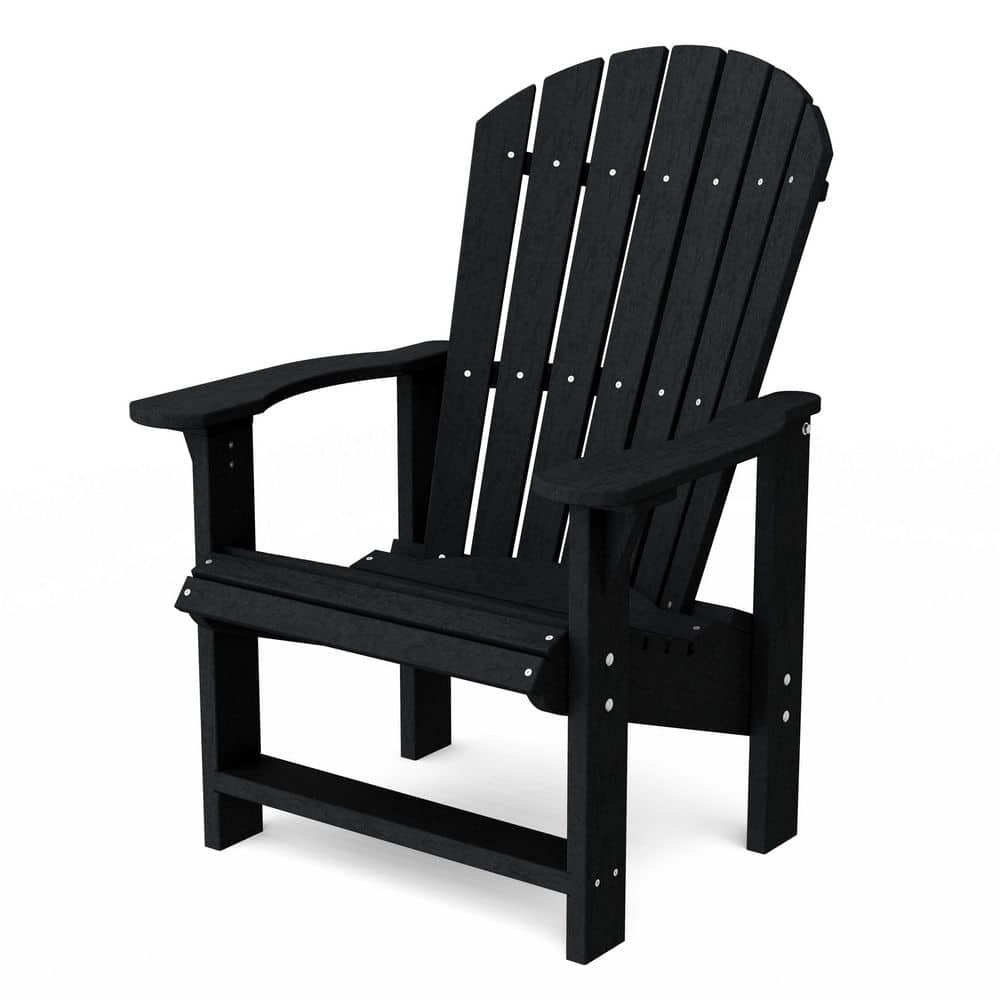 Wildridge Heritage Black Plastic Outdoor Upright Adirondack Chair
