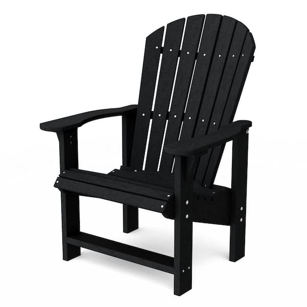 Wildridge Heritage Black Plastic Outdoor Upright Adirondack Chair