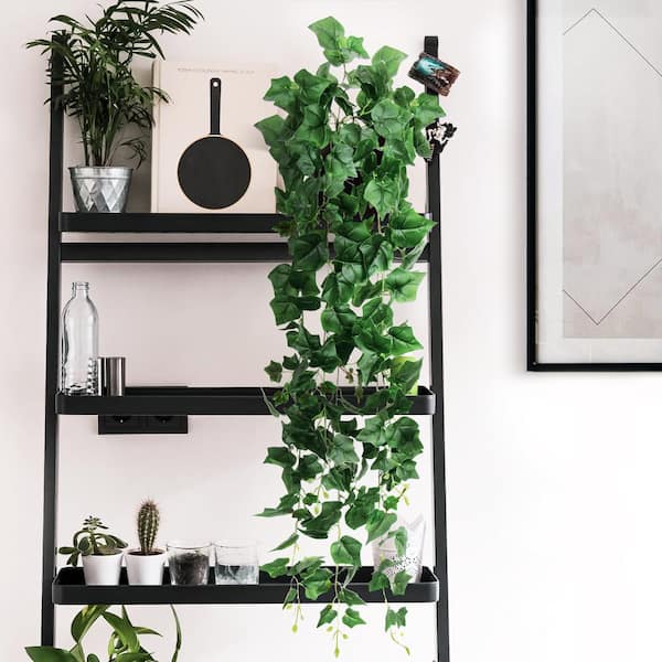 LIVING LUXURY 51 in. Artificial English Ivy Leaf Vine Hanging Plant Greenery Foliage Bush