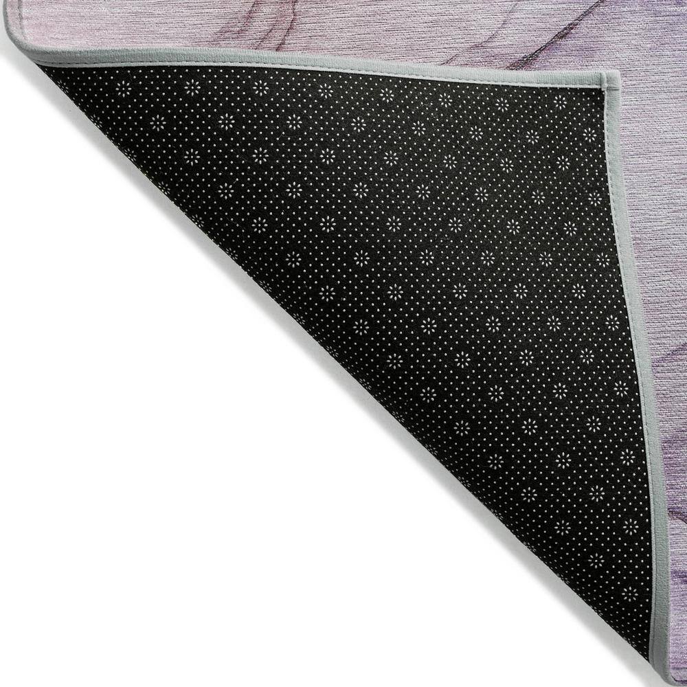 Purple Watercolor Pattern Machine Washable Area Rug