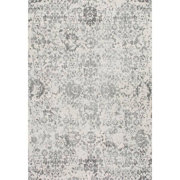 nuLOOM Rosemary Vintage Damask Gray 9 ft. x 12 ft. Area Rug RZBD26A ...