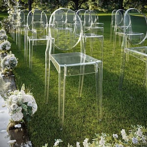 Ghost Clear Acrylic Stackable Event Chairs-Set of 4