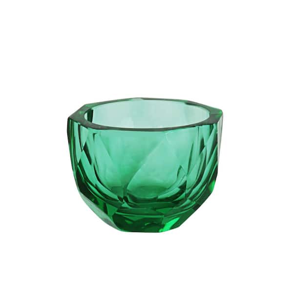Green Glass Votive Candle Holder