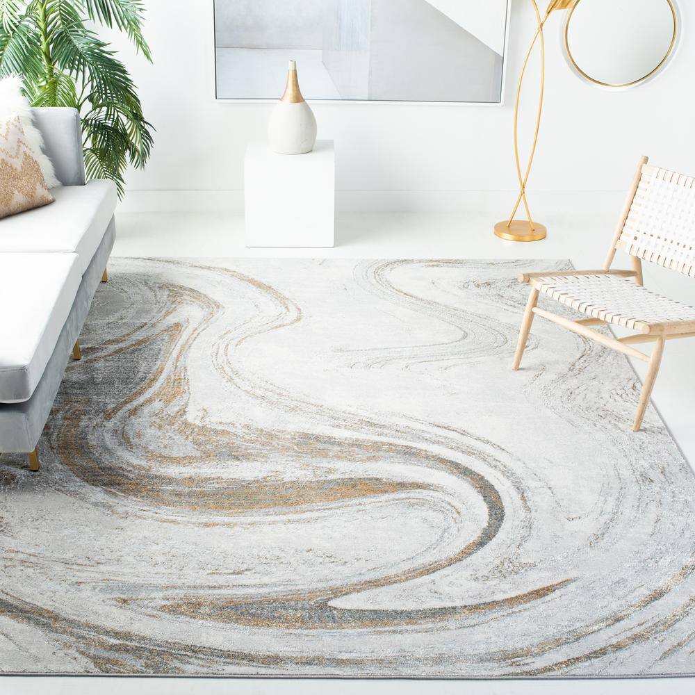 Orchard 9 X 12 Gray/Gold Abstract Area Rug price history on PriceWatchPro