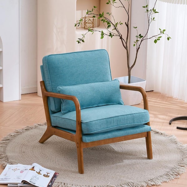 Outopee Teal Upholstered Lounge Chair Arm Chair Single