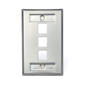 Stainless Look 1-Gang Audio/Video Wall Plate (1-Pack)
