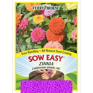 Sow Easy Zinnia California Giants Mix Colors Flower Seeds