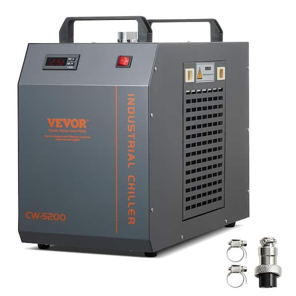 VEVOR Industrial Water Chiller Industrial Water Cooler with Built-in Compressor 7L Water Tank Capacity 13 L/min Max Flow Rate