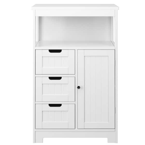 Unbranded Grinnell 23.62 in. W x 11.81 in. D x 33.98 in. H White Linen Cabinet