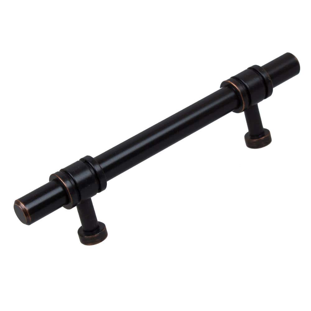 3-3/4 in. Center-to-Center Oil Rubbed Bronze Solid Steel Barrel Ring Cabinet Bar Pull (10-Pack) price history on PriceWatchPro