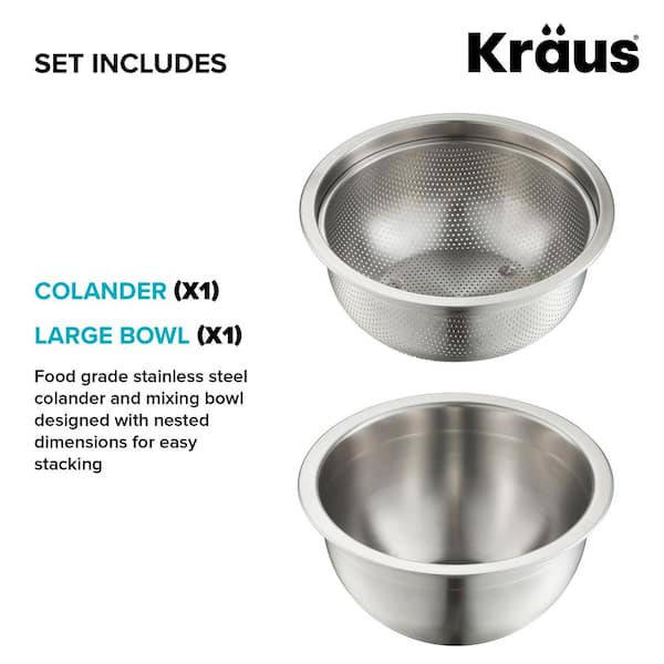 KitchenAid 4-Piece Nestable Mixing Bowl & Colander Set 