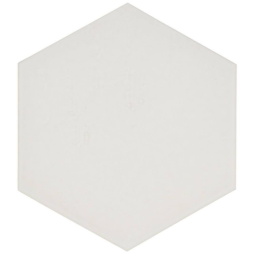Triton Beige Glossy Hexagon Porcelain Shower Tile
