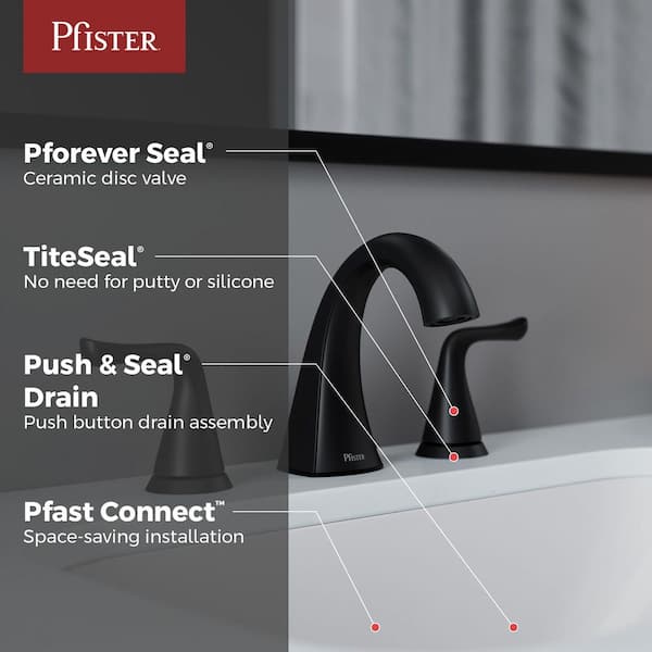 Willa 8 in. Widespread 2-Handle Bathroom Faucet in Spot Defense Matte Black