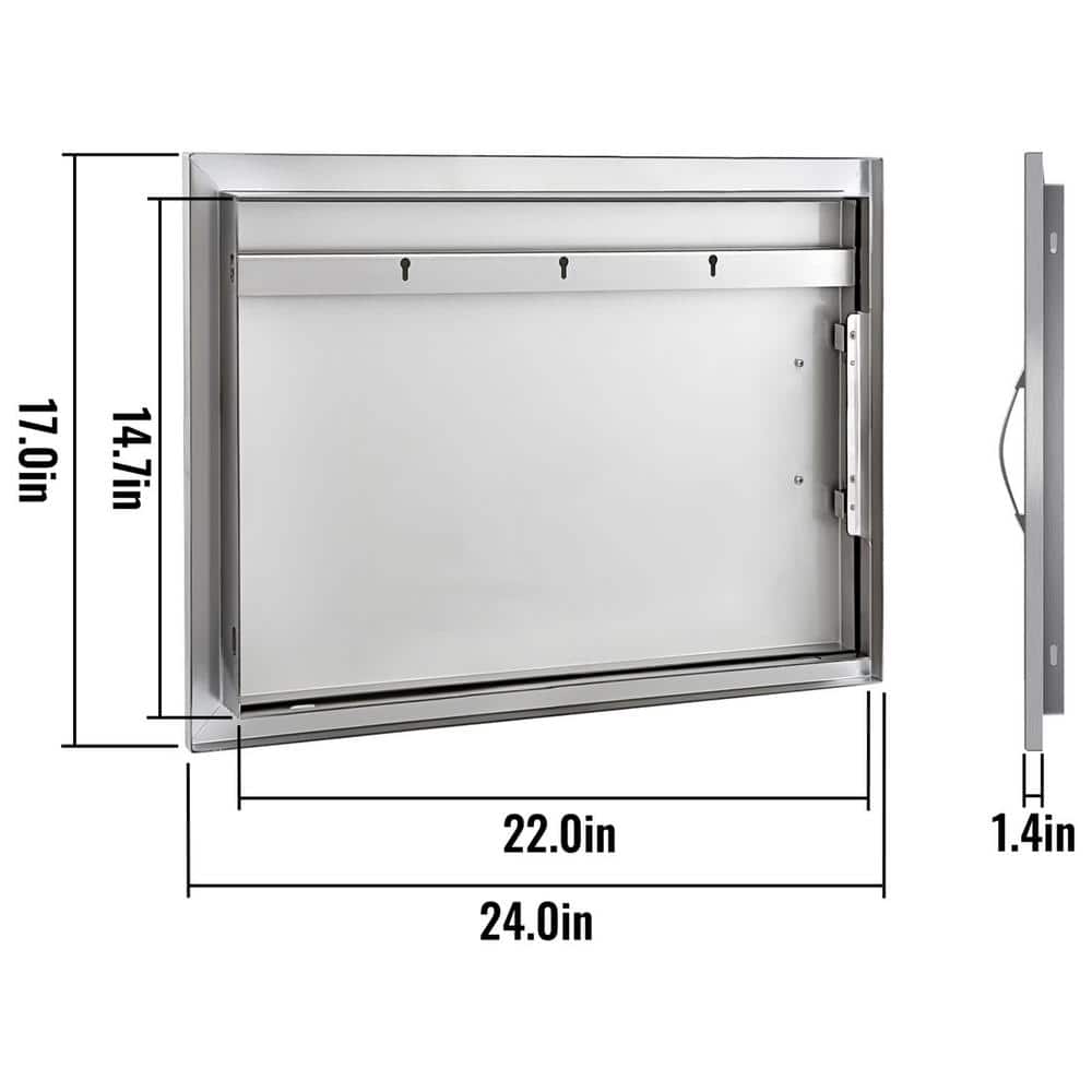 24x17 Inch Stainless Steel Outdoor BBQ Access Door