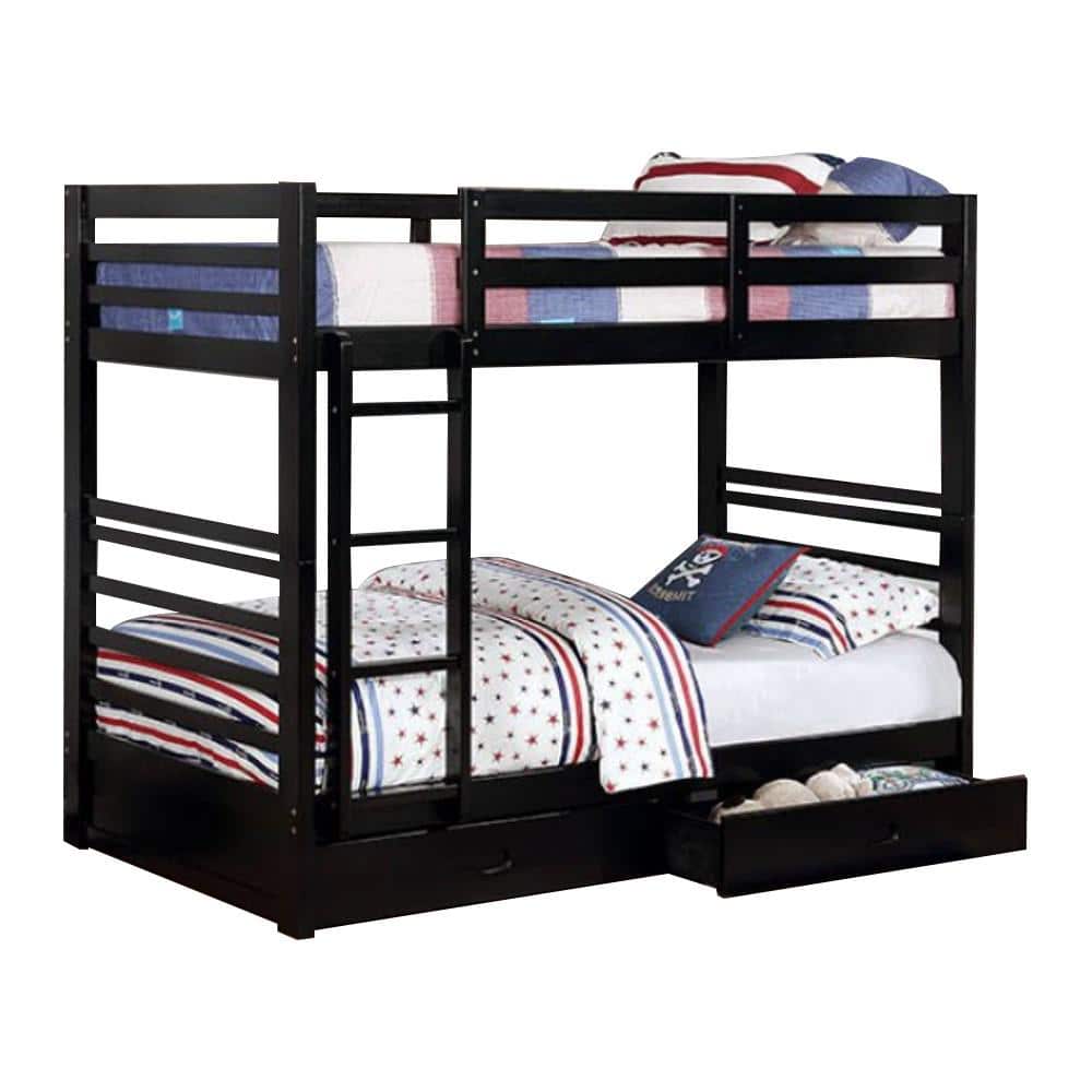 William's Home Furnishing California IV in Black Twin/Twin Bunk Bed CM