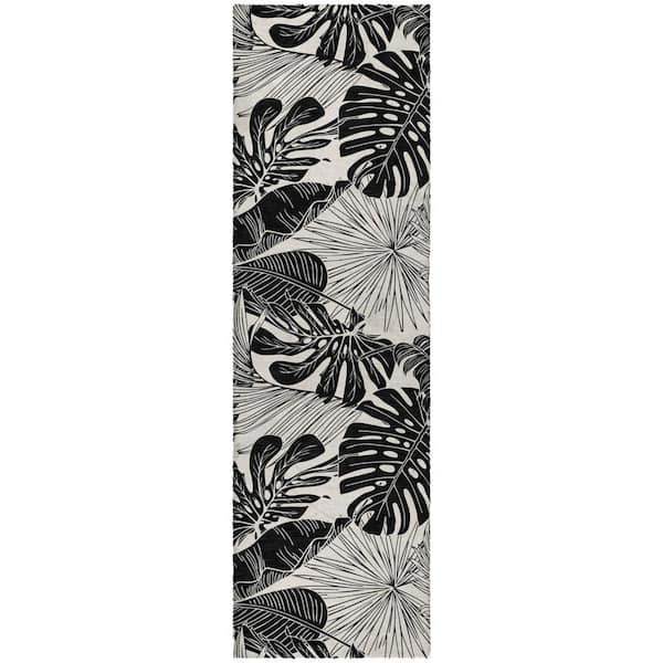 Dream Shag Premium Machine Washable Abstract ADS211 Midnight 2 ft. x 7 ft. Runner Rug