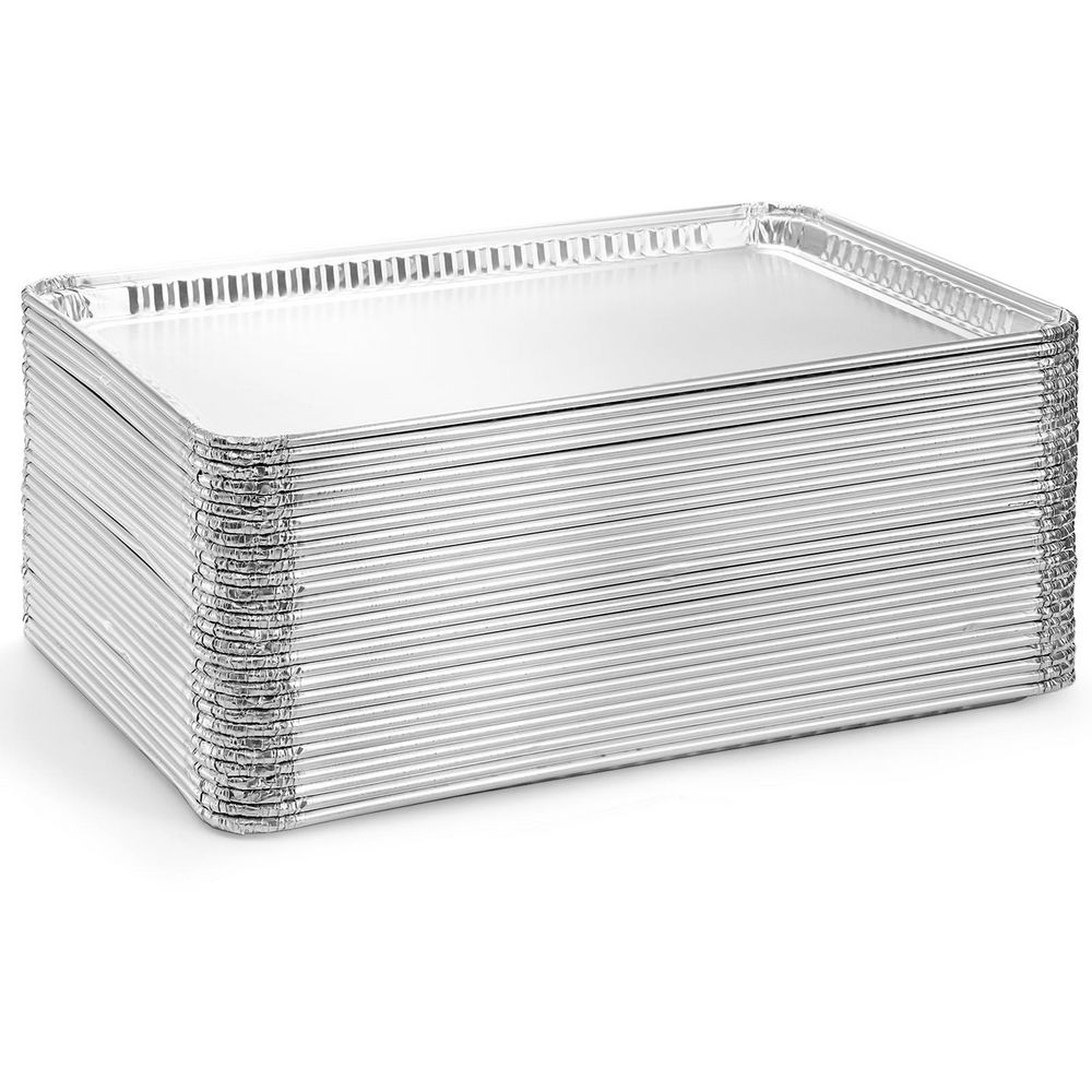 30 Pack Aluminum Nonstick Grill Pan Oven Liner Disposable Foil Baking Sheet for Roasting and Cooking