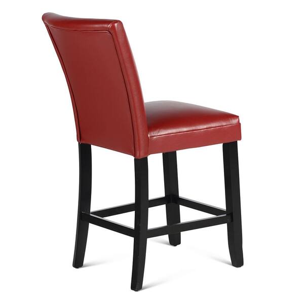 red leather bar stools with backs