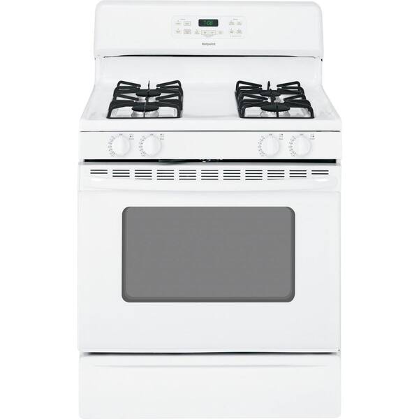 Hotpoint 4.8 cu. ft. Gas Range with Self-Cleaning Oven in White