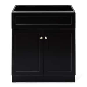 Hamlet 30 in. W x 21.5 in. D x 34.5 in. H Freestanding Bath Vanity Cabinet without Top in Black