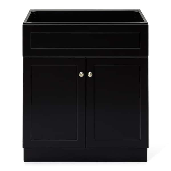 Hamlet 30 in. W x 21.5 in. D x 34.5 in. H Freestanding Bath Vanity Cabinet without Top in Black