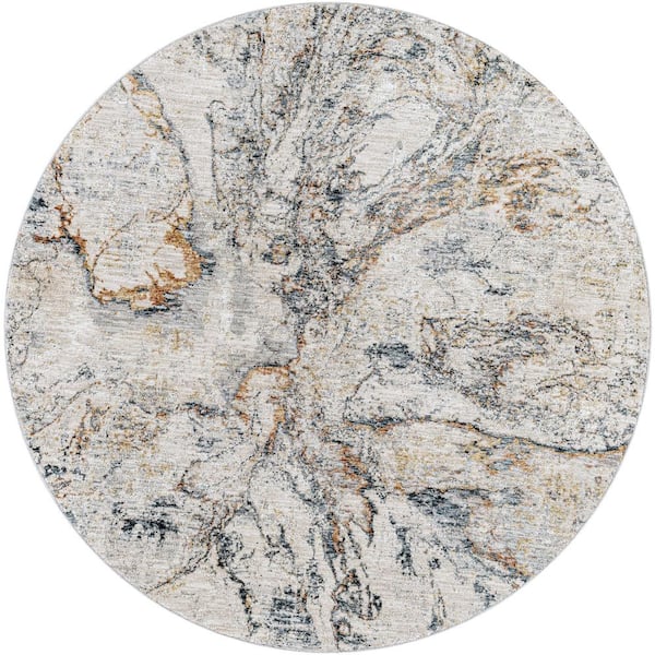 Livabliss Khari Medium Gray Abstract 9 ft. x 12 ft. Indoor Area Rug