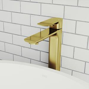 Norfolk Single-Handle Vessel Sink Faucet in Matte Gold