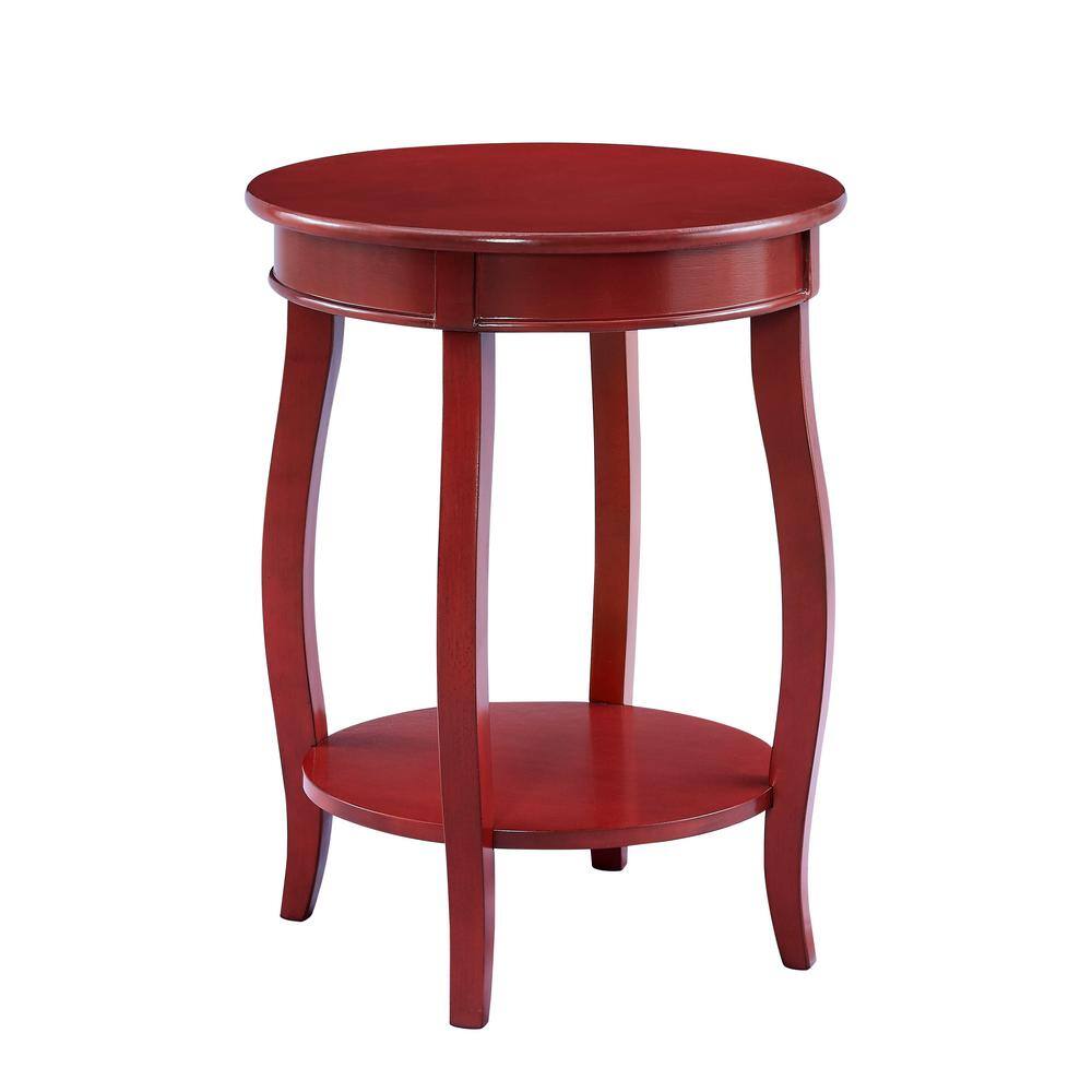 Powell Company Justine 18 in. W x 18 in. D x 24 in. H Red Round Wood ...