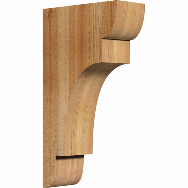 Ekena Millwork 4 in. x 10 in. x 18 in. Western Red Cedar New Brighton Rough Sawn Corbel
