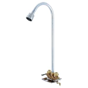 1-Spray Cast Brass Utility Shower Faucet in Rough Brass (Valve Included)