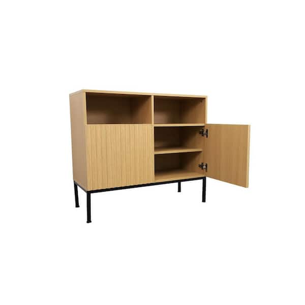 Tahanbath Modern Corner Cabinet-55 in. TV Stand and Coffee Bar with Shelves for Living Room, Kitchen