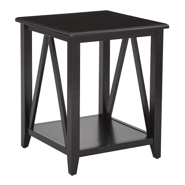 OSP Home Furnishings Black Santa Cruz End Table