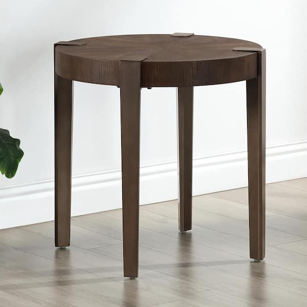 Steve Silver Gracie 23 in. Wood Square Brown End Table