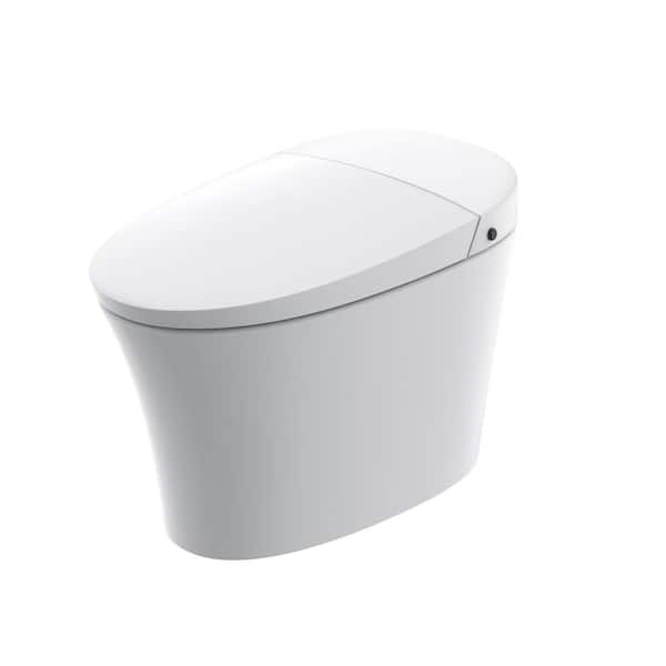 Unbranded ADA Compliant Smart Bidet Toilet - Dual Flush, Remote Control, White