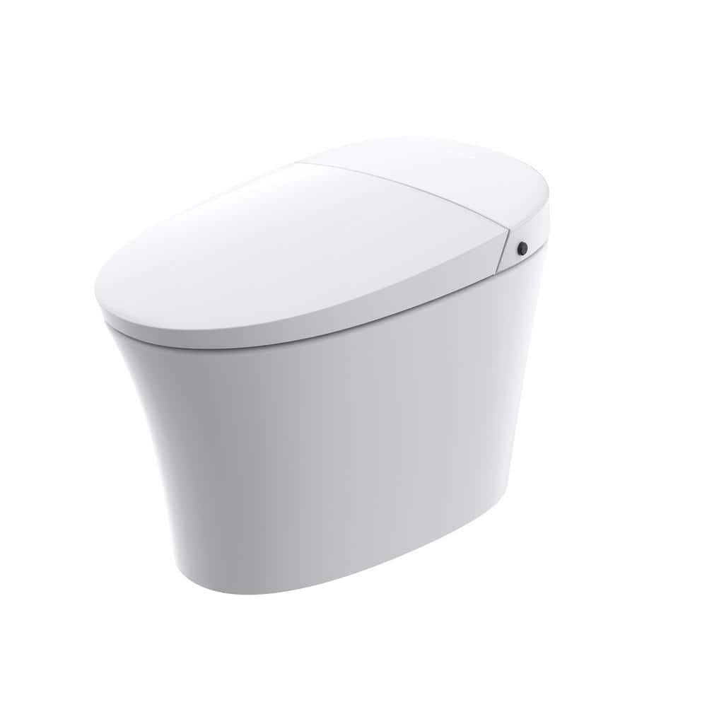 Build-in Tank Elongated ADA Smart Bidet Toilet 1.6/1.1 GPF in White, Auto O