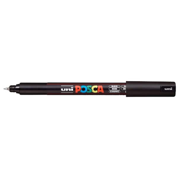 Uni Posca PC-1MR Paint Marker Pen Set of 8 Assorted Colours Ultra Fine 0.7mm 
