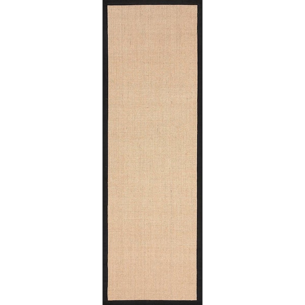 nuLOOM Orsay Casual Sisal Black 2 ft. 6 in. x 16 ft. Runner Rug