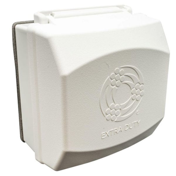 2-Gang Extra Duty Clear While-In-Use Cover 40-in-1