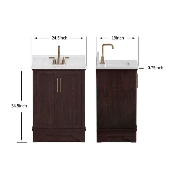 Glacier Bay Eastwood 25 in. Single Sink Freestanding Bath Vanity