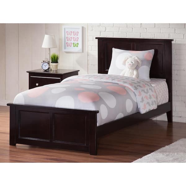 AFI Madison Twin Traditional Bed with Matching Foot Board in Espresso