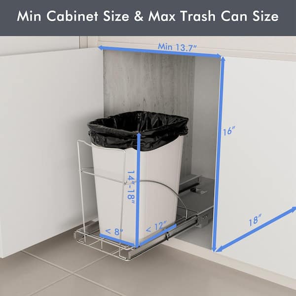 Pull Out Trash Can Under Cabinet - Under Sink deals Trash Can Storage