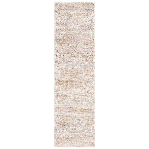 Safavieh 8' x 10' Berber Shag 200 BER215B Ivory / Grey Rug