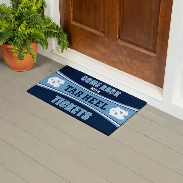 Evergreen University of North Carolina 28 in. x 16 in. PVC "Come Back With Tickets" Trapper Door Mat