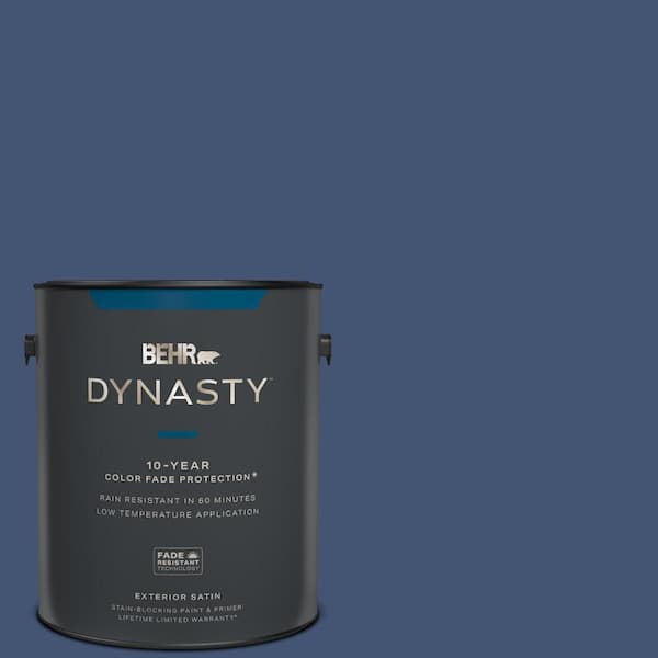BEHR DYNASTY 1 gal. Home Decorators Collection #HDC-CL-26 Champlain Blue Satin Enamel Exterior Stain-Blocking Paint & Primer