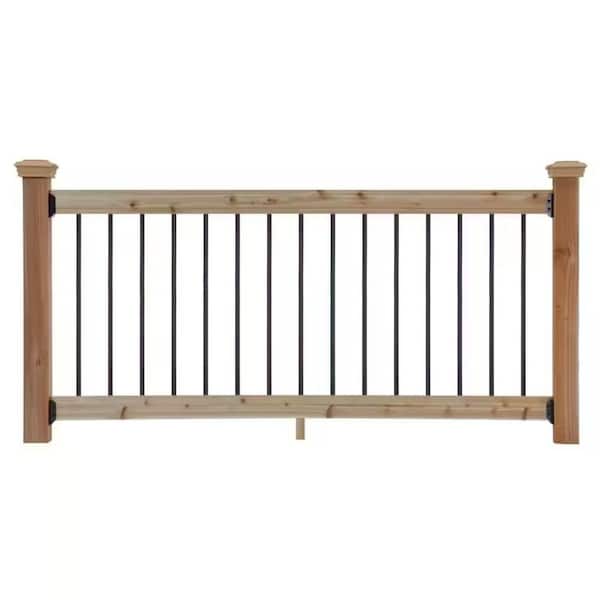 6 ft. Cedar Rail Kit with Aluminum Square Balusters