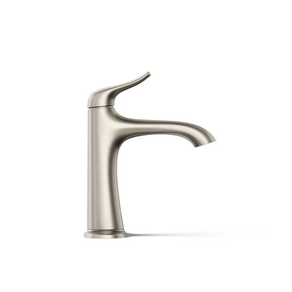 KOHLER Easmor Single-Handle Single Hole Bathroom Faucet in Vibrant Brushed Nickel