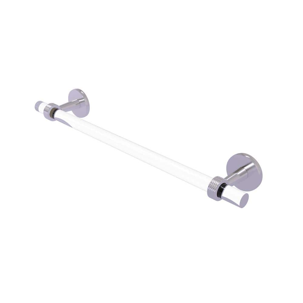 Satin Chrome and Acrylic Wall Mounted Towel Bar