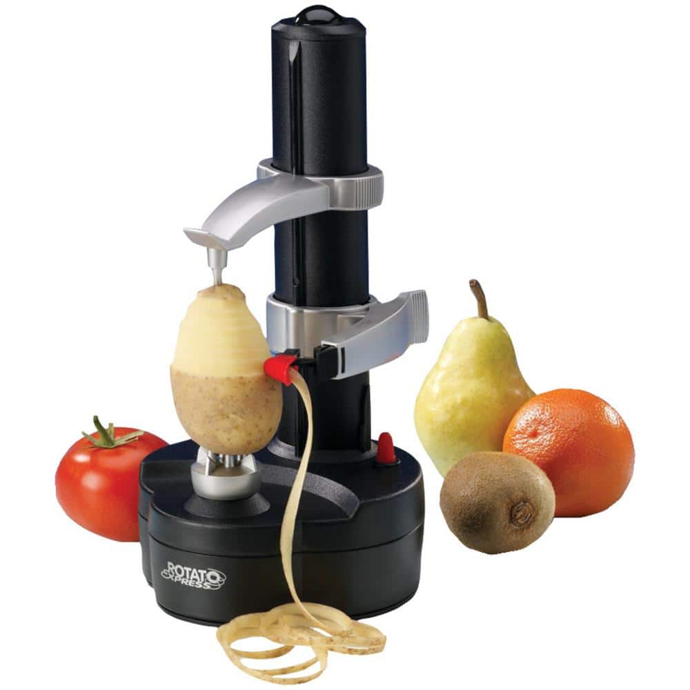 Electric Potato Peeler Automatic Apple Peeler, Smart Vegetable Fruit Peeler  Machine, Stainless Steel Kitchen Peeling Tool [1 Adapter 2 Extra Blades]
